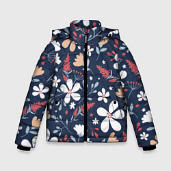 Зимняя куртка для мальчика Цветы Полуночные Разноцветные
