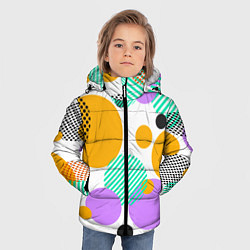 Куртка зимняя для мальчика GEOMETRIC INTERSECTING CIRCLES, цвет: 3D-светло-серый — фото 2