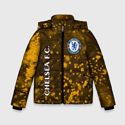 Куртка зимняя для мальчика ЧЕЛСИ Абстракция, цвет: 3D-черный