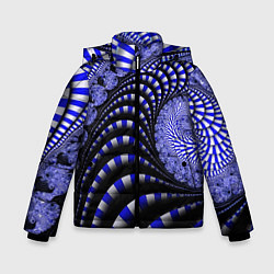 Зимняя куртка для мальчика Неоновая спираль Абстракция Neon Spiral Abstractio