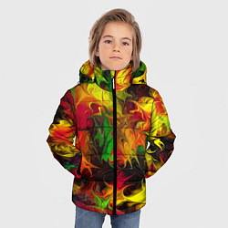 Куртка зимняя для мальчика Абстрактная авангардная композиция Abstract avant-, цвет: 3D-красный — фото 2