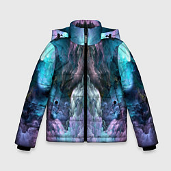 Куртка зимняя для мальчика Облака неонового цвета Neon colored clouds, цвет: 3D-светло-серый