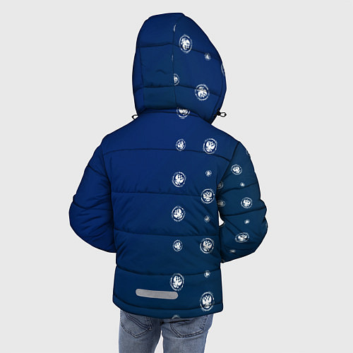 Зимняя куртка для мальчика РОССИЯ - ГЕРБ - Градиент / 3D-Черный – фото 4