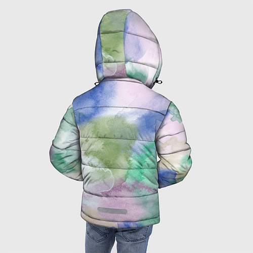 Зимняя куртка для мальчика Акварельная текстура / 3D-Черный – фото 4
