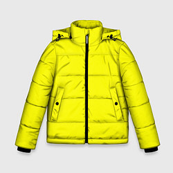 Зимняя куртка для мальчика Однотонный неоновый лимонный желтый тон