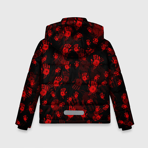 Зимняя куртка для мальчика Кровавые отпечатки DEATH STRANDING / 3D-Светло-серый – фото 2