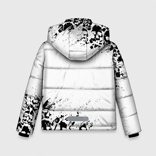 Зимняя куртка для мальчика Выцветшие потёртости SKULLS / 3D-Светло-серый – фото 2
