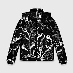 Куртка зимняя для мальчика Музыкальное древо, цвет: 3D-черный