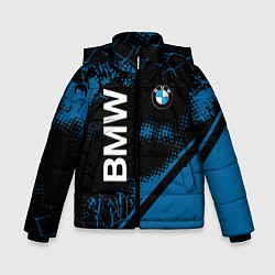 Куртка зимняя для мальчика Bmw Абстракция Сетка, цвет: 3D-светло-серый