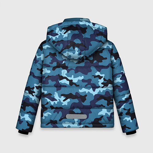 Зимняя куртка для мальчика Камуфляж Тёмно-Синий Camouflage Dark-Blue / 3D-Светло-серый – фото 2
