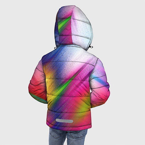 Зимняя куртка для мальчика Абстрактный разноцветный текстурированный фон / 3D-Черный – фото 4