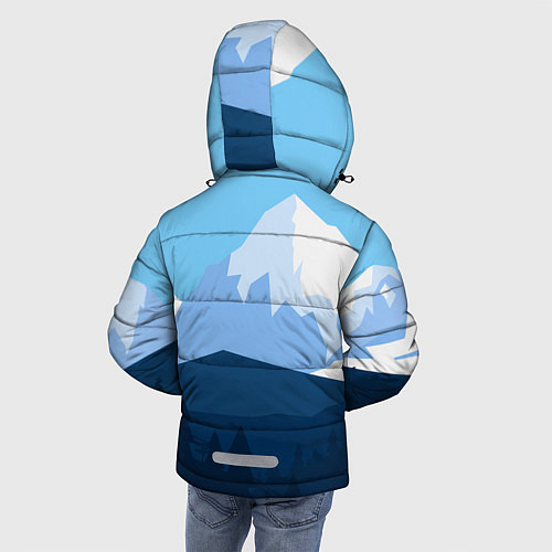 Зимняя куртка для мальчика Горы, лес, канатная дорога / 3D-Черный – фото 4