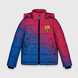 Куртка зимняя для мальчика Barcelona маленькое лого, цвет: 3D-черный