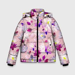 Зимняя куртка для мальчика Цветы Разноцветные Лотосы