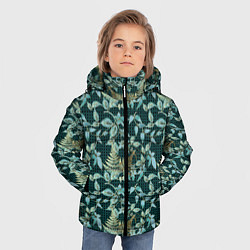 Куртка зимняя для мальчика Листья в 3D абстракция, цвет: 3D-красный — фото 2