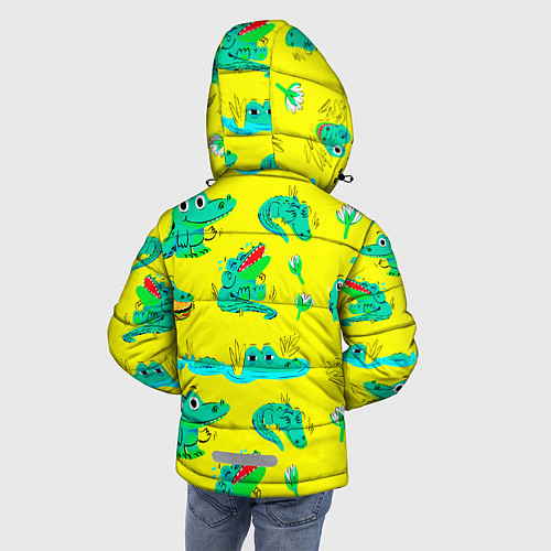 Зимняя куртка для мальчика GREEN CROCODILES / 3D-Светло-серый – фото 4
