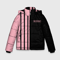 Куртка зимняя для мальчика BLACKPINK HALF BLACK-PINK MINI LOGO, цвет: 3D-светло-серый