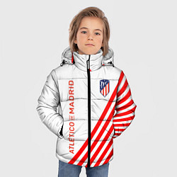 Куртка зимняя для мальчика Atletico madrid красные полосы, цвет: 3D-светло-серый — фото 2