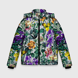 Зимняя куртка для мальчика Цветы Летний Орнамент