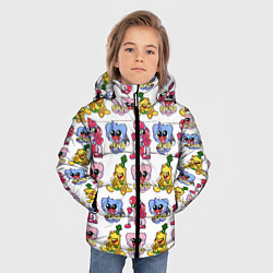 Куртка зимняя для мальчика Poppy Playtime - Chapter 2 паттерн из персонажей, цвет: 3D-красный — фото 2