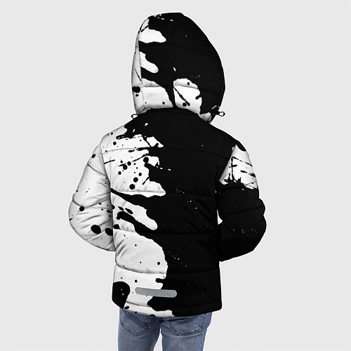 Зимняя куртка для мальчика Электрик из России и Герб Российской Федерации / 3D-Черный – фото 4