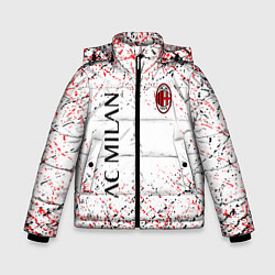 Куртка зимняя для мальчика Ac milan logo, цвет: 3D-черный