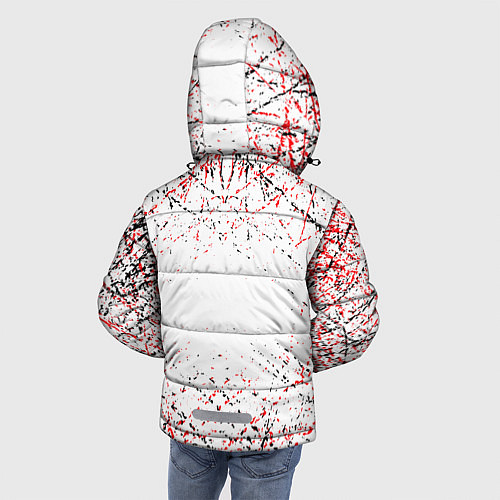 Зимняя куртка для мальчика Ac milan logo / 3D-Черный – фото 4