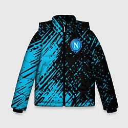 Зимняя куртка для мальчика Napoli голубая textura