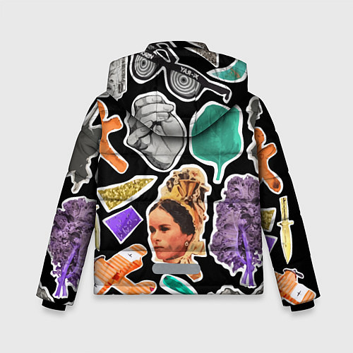 Зимняя куртка для мальчика Underground pattern Fashion trend / 3D-Светло-серый – фото 2