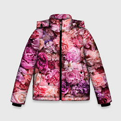 Куртка зимняя для мальчика BOUQUET OF VARIOUS FLOWERS, цвет: 3D-светло-серый