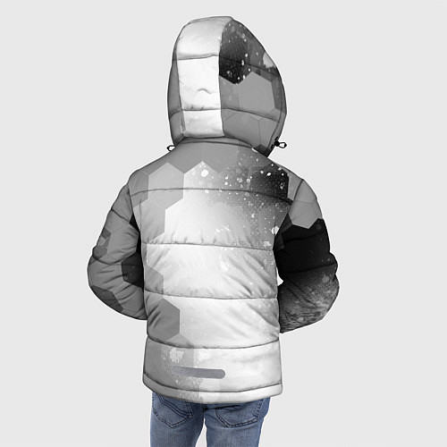 Зимняя куртка для мальчика Thirty Seconds to Mars Glitch на светлом фоне / 3D-Черный – фото 4