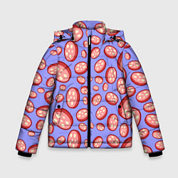 Куртка зимняя для мальчика Колбасный дождь, цвет: 3D-черный