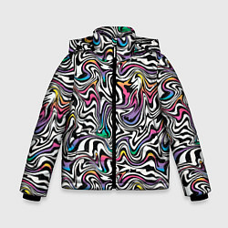 Зимняя куртка для мальчика Цветная оптическая иллюзия