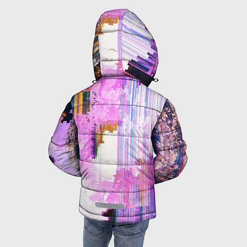 Зимняя куртка для мальчика Glitch art Fashion trend / 3D-Светло-серый – фото 4