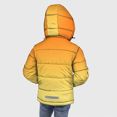 Зимняя куртка для мальчика Оранжевый, желтый градиент / 3D-Черный – фото 4