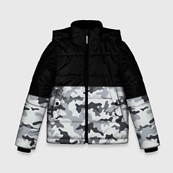 Зимняя куртка для мальчика Полукамуфляж Тёмно-Серый