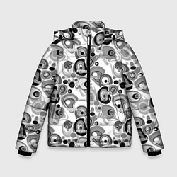 Зимняя куртка для мальчика Black and white sport pattern
