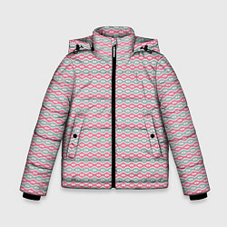Куртка зимняя для мальчика Волнистые линии узоры, цвет: 3D-светло-серый