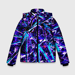 Куртка зимняя для мальчика Genshin Impact Шогун Райден осколки, цвет: 3D-светло-серый
