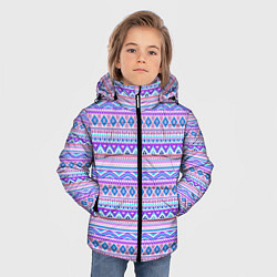 Куртка зимняя для мальчика Геометрические узоры из линий, цвет: 3D-красный — фото 2