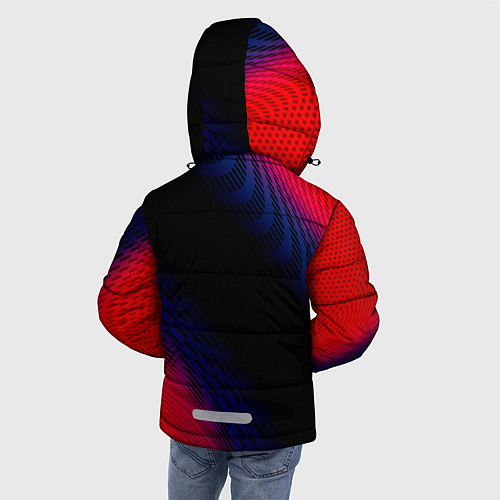Зимняя куртка для мальчика Chrysler красный карбон / 3D-Черный – фото 4