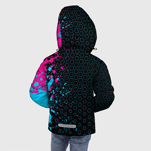 Зимняя куртка для мальчика Nissan - neon gradient / 3D-Черный – фото 4