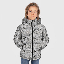 Куртка зимняя для мальчика Светло серый абстрактный, цвет: 3D-черный — фото 2