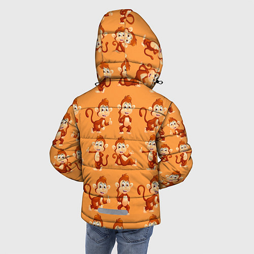 Зимняя куртка для мальчика Funny monkeys / 3D-Черный – фото 4