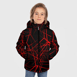 Куртка зимняя для мальчика Intersecting red rays, цвет: 3D-красный — фото 2