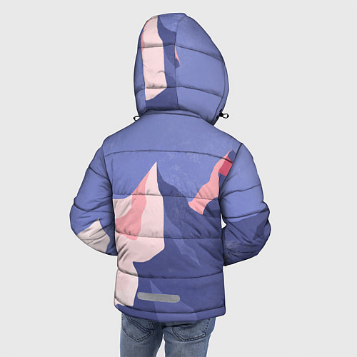 Зимняя куртка для мальчика Пейзаж гор и леса в стиле ретро / 3D-Черный – фото 4