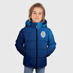 Куртка зимняя для мальчика Сборная Уругвая синяя абстракция, цвет: 3D-светло-серый — фото 2