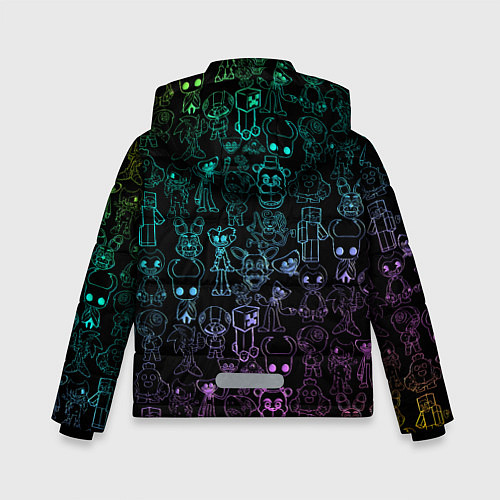 Зимняя куртка для мальчика Персонажи из разных игр неон / 3D-Светло-серый – фото 2