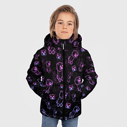Куртка зимняя для мальчика Minecraft - Creeper красивый градиент, цвет: 3D-красный — фото 2