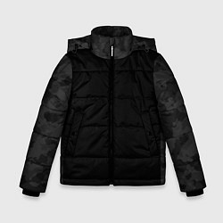 Куртка зимняя для мальчика Кроссфит униформа - черный камуфляж, цвет: 3D-черный